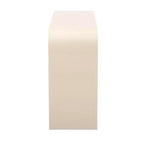 Console d'entrée minimaliste Whisen avec courbes douces et arrondies, tiroirs rainurés élégants et surface brillante durable