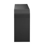 Console d'entrée minimaliste Whisen avec courbes douces et arrondies, tiroirs rainurés élégants et surface brillante durable