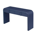 Console d'entrée minimaliste Whisen avec courbes douces et arrondies, tiroirs rainurés élégants et surface brillante durable