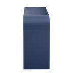 Console d'entrée minimaliste Whisen avec courbes douces et arrondies, tiroirs rainurés élégants et surface brillante durable