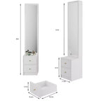 Longueur 11,8 x Largeur 15,7 x Hauteur 63 Armoire de rangement avec miroir simple et élégant, Armoire miroir pleine longueur, Miroir extra large