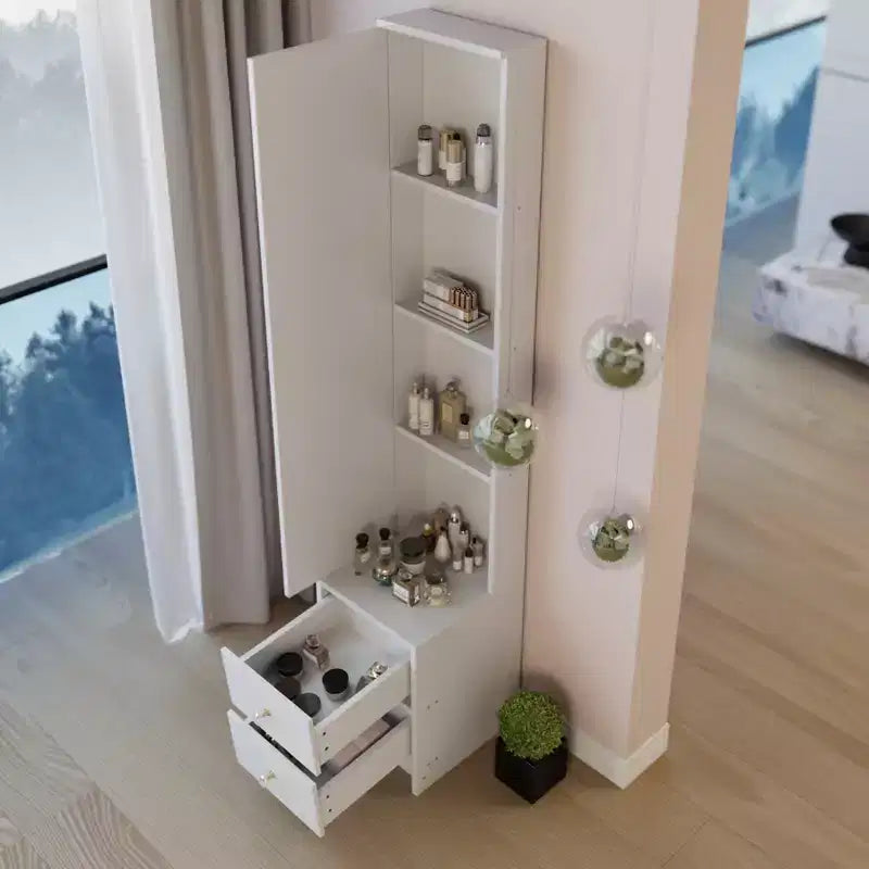 Longueur 11,8 x Largeur 15,7 x Hauteur 63 Armoire de rangement avec miroir simple et élégant, Armoire miroir pleine longueur, Miroir extra large