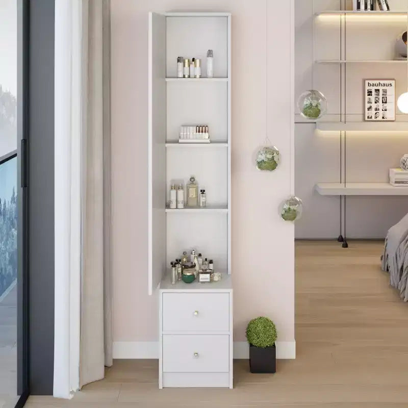 Longueur 11,8 x Largeur 15,7 x Hauteur 63 Armoire de rangement avec miroir simple et élégant, Armoire miroir pleine longueur, Miroir extra large