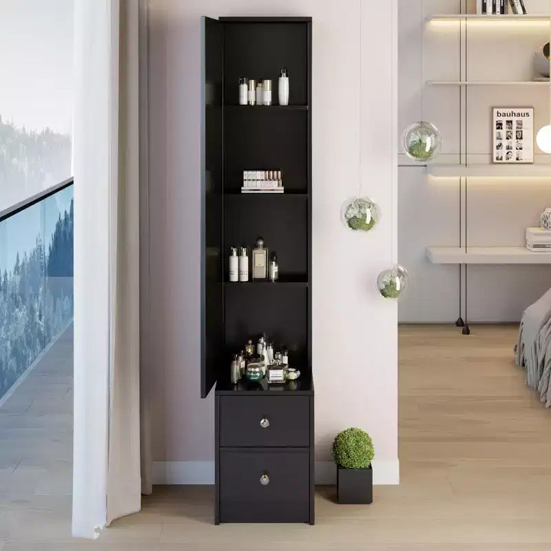 Longueur 11,8 x Largeur 15,7 x Hauteur 63 Armoire de rangement avec miroir simple et élégant, Armoire miroir pleine longueur, Miroir extra large