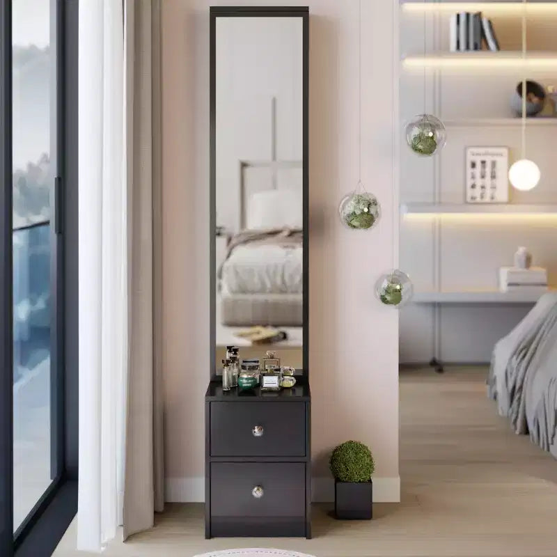 Longueur 11,8 x Largeur 15,7 x Hauteur 63 Armoire de rangement avec miroir simple et élégant, Armoire miroir pleine longueur, Miroir extra large