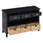 Console d'entrée vintage Whisen, Table d'appoint de canapé avec structure en bois stable, conception résistante et rangement pratique