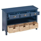 Console d'entrée vintage Whisen, Table d'appoint de canapé avec structure en bois stable, conception résistante et rangement pratique