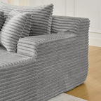 Canapé paresseux deux places en velours côtelé EHMKNP, chaise longue modulaire moderne avec coussins