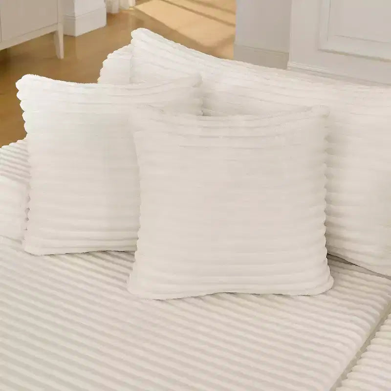 Canapé paresseux deux places en velours côtelé EHMKNP, chaise longue modulaire moderne avec coussins
