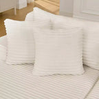 Canapé paresseux deux places en velours côtelé EHMKNP, chaise longue modulaire moderne avec coussins