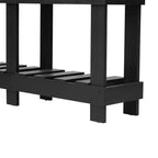 Console rustique avec rangement, table de couloir en bois de sapin massif, table d'entrée vintage avec étagère et pieds renforcés