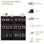 Meuble à chaussures avec tiroirs basculants, meuble à chaussures en bois dissimulé, meuble de rangement à chaussures autoportant pour entrée ou couloir