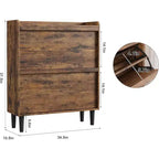 Meuble à chaussures avec tiroirs basculants, meuble à chaussures en bois dissimulé, meuble de rangement à chaussures autoportant pour entrée ou couloir