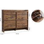 Meuble à chaussures avec tiroirs basculants, meuble à chaussures en bois dissimulé, meuble de rangement à chaussures autoportant pour entrée ou couloir