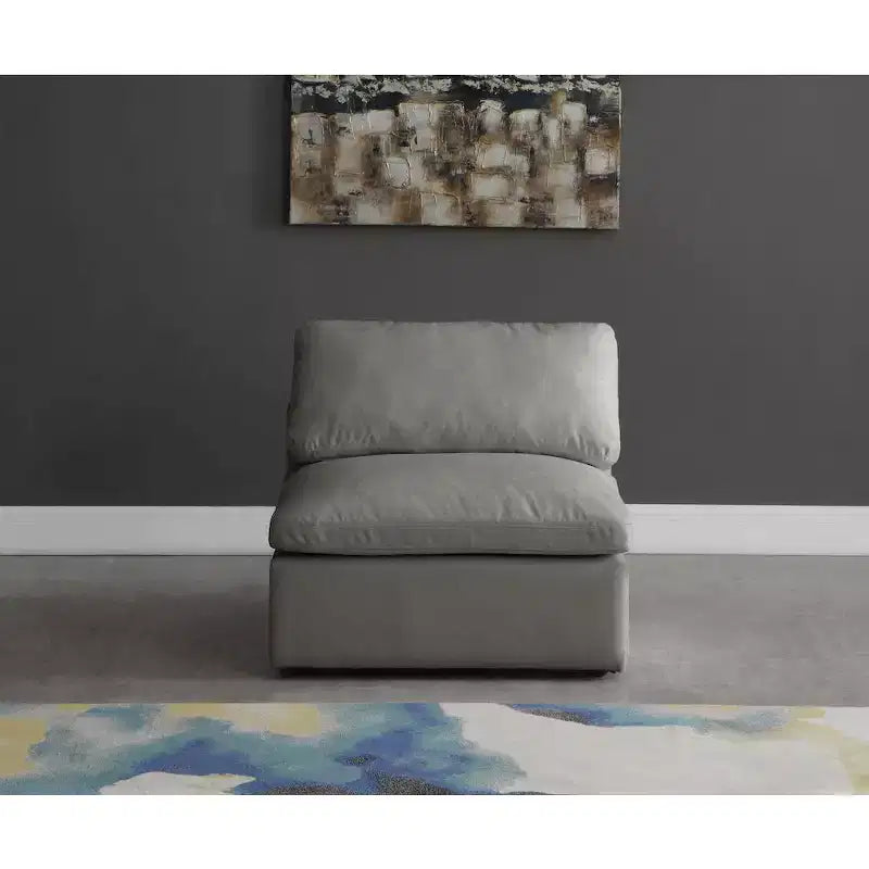 Meridian Furniture, Chaise modulaire sans accoudoirs, confort standard, velours moelleux