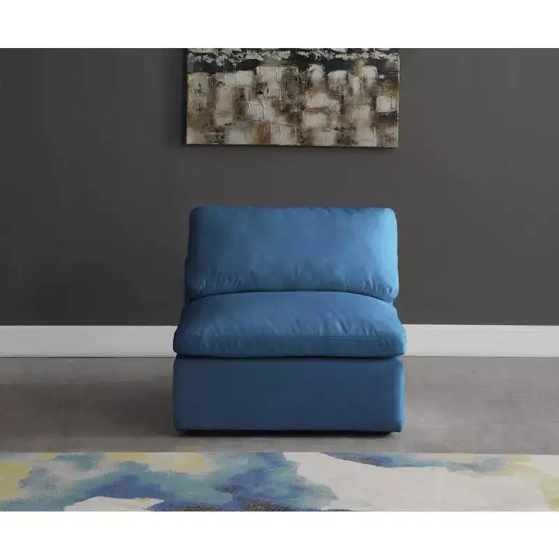 Meridian Furniture, Chaise modulaire sans accoudoirs, confort standard, velours moelleux