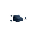 Meridian Furniture, Chaise modulaire sans accoudoirs, confort standard, velours moelleux