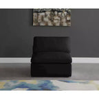 Meridian Furniture, Chaise modulaire sans accoudoirs, confort standard, velours moelleux