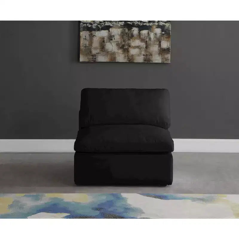 Meridian Furniture, Chaise modulaire sans accoudoirs, confort standard, velours moelleux