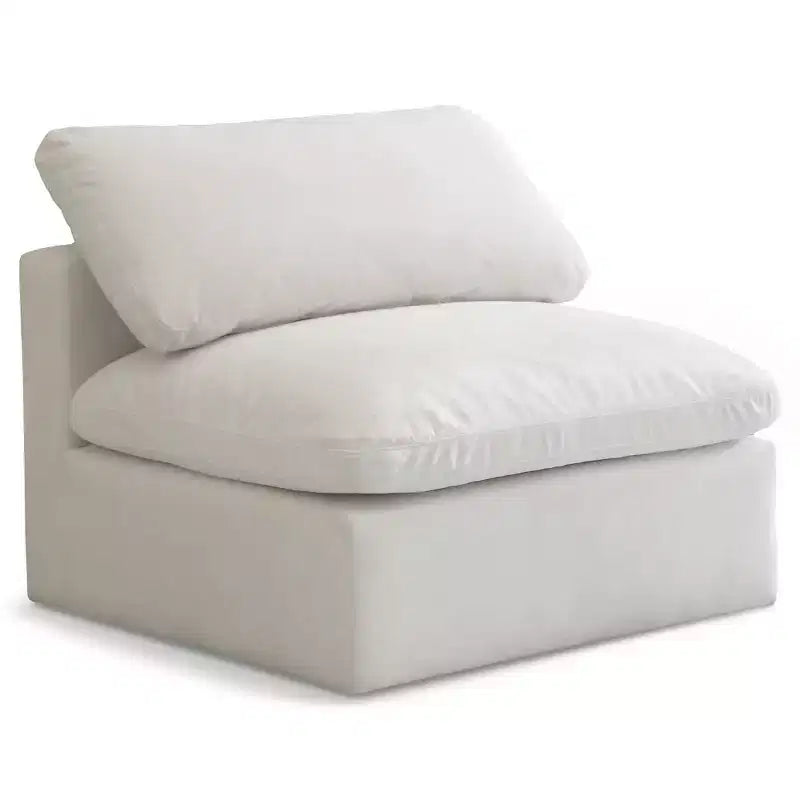 Meridian Furniture, Chaise modulaire sans accoudoirs, confort standard, velours moelleux