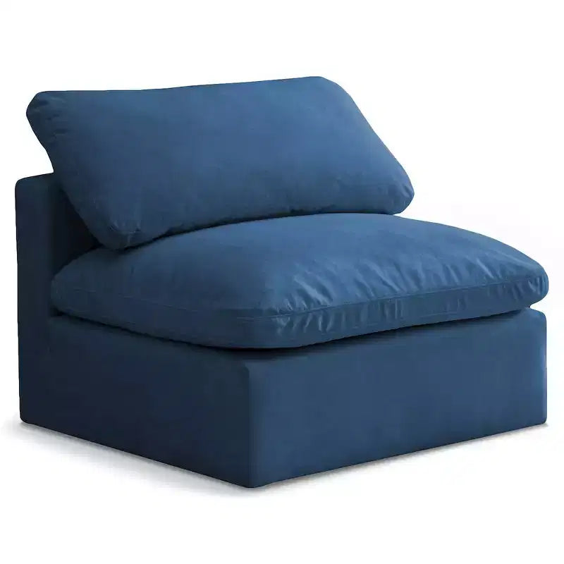 Meridian Furniture, Chaise modulaire sans accoudoirs, confort standard, velours moelleux