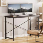 JIONJOY 47 Bureau Informatique - Table d'Écriture pour Bureau à Domicile Renforcée en X, Style Moderne Simple