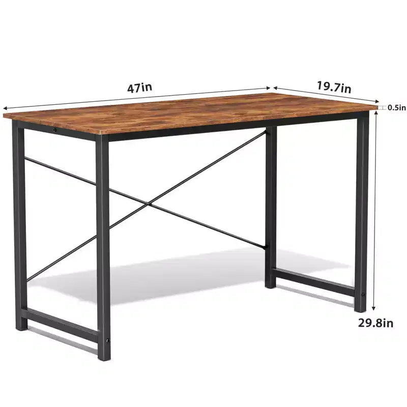 JIONJOY 47 Bureau Informatique - Table d'Écriture pour Bureau à Domicile Renforcée en X, Style Moderne Simple