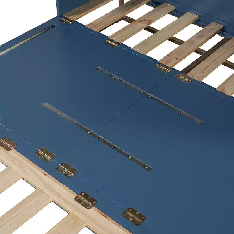 Lit mural escamotable Queen Murphy Bed avec pieds dorés, lit armoire queen size pliant pour chambre d'amis/bureau