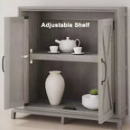 68,7 po de haut Bibliothèque à 5 tablettes avec armoire de rangement, étagère en bois rustique de style campagnard, armoire de présentation autoportante pour salon, chambre à coucher