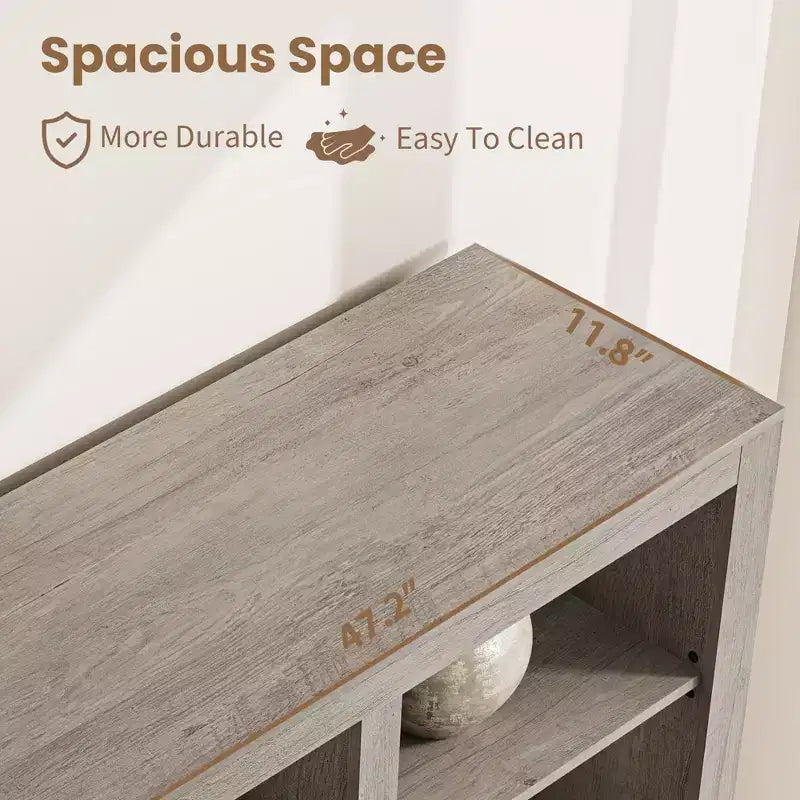 Bibliothèque de ferme de 183 cm de haut avec 4 tiroirs, étagère de rangement double large à 6 niveaux, grande étagère ouverte autoportante pour livres et décoration