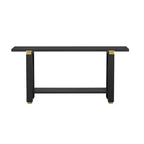 Console Minimaliste avec Rangement, Table d'Entrée en Bois avec Étagère Ouverte, Table de Couloir Style Ferme