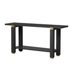 Console Minimaliste avec Rangement, Table d'Entrée en Bois avec Étagère Ouverte, Table de Couloir Style Ferme