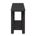Console Minimaliste avec Rangement, Table d'Entrée en Bois avec Étagère Ouverte, Table de Couloir Style Ferme
