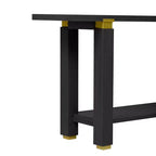 Console Minimaliste avec Rangement, Table d'Entrée en Bois avec Étagère Ouverte, Table de Couloir Style Ferme
