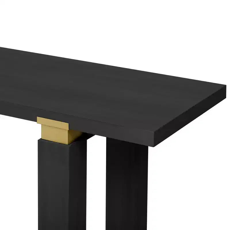 Console Minimaliste avec Rangement, Table d'Entrée en Bois avec Étagère Ouverte, Table de Couloir Style Ferme