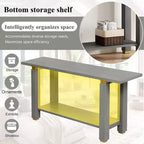 Console Minimaliste avec Rangement, Table d'Entrée en Bois avec Étagère Ouverte, Table de Couloir Style Ferme