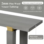 Console Minimaliste avec Rangement, Table d'Entrée en Bois avec Étagère Ouverte, Table de Couloir Style Ferme