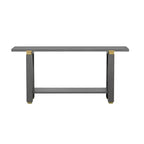 Console Minimaliste avec Rangement, Table d'Entrée en Bois avec Étagère Ouverte, Table de Couloir Style Ferme