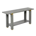 Console Minimaliste avec Rangement, Table d'Entrée en Bois avec Étagère Ouverte, Table de Couloir Style Ferme