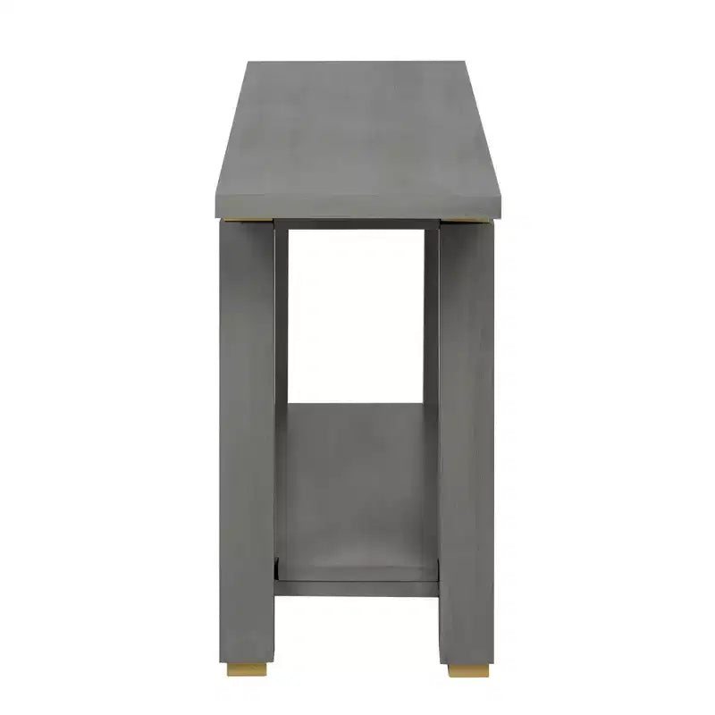 Console Minimaliste avec Rangement, Table d'Entrée en Bois avec Étagère Ouverte, Table de Couloir Style Ferme