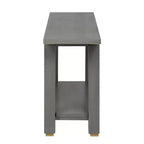 Console Minimaliste avec Rangement, Table d'Entrée en Bois avec Étagère Ouverte, Table de Couloir Style Ferme