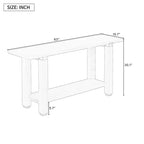 Console Minimaliste avec Rangement, Table d'Entrée en Bois avec Étagère Ouverte, Table de Couloir Style Ferme