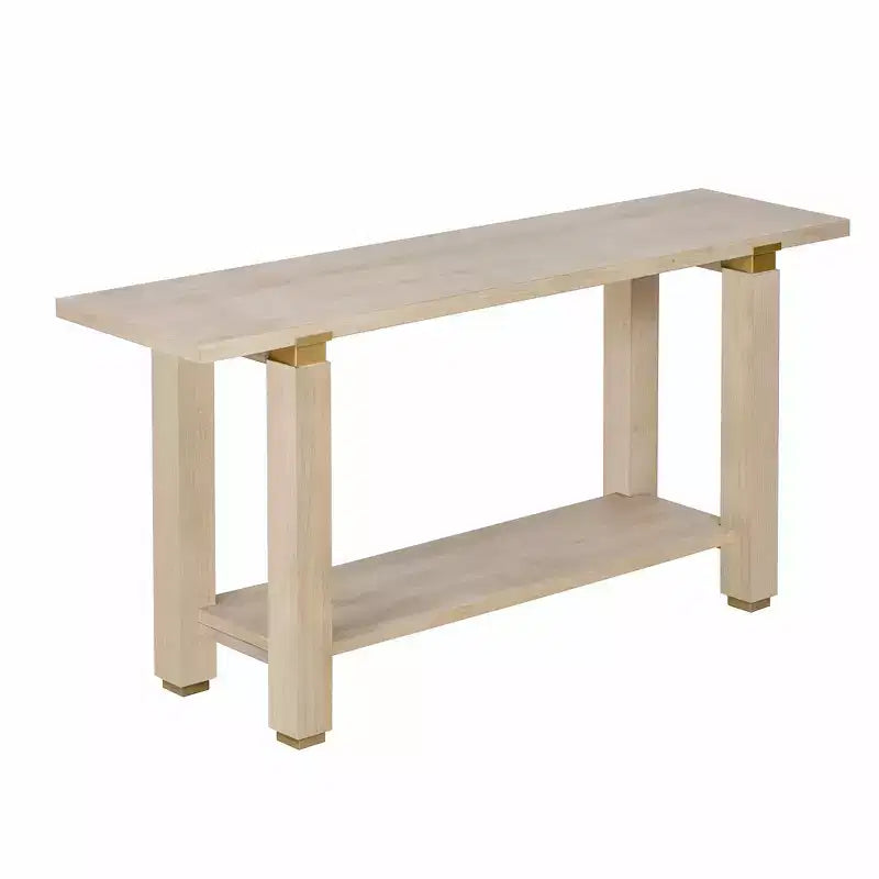 Console Minimaliste avec Rangement, Table d'Entrée en Bois avec Étagère Ouverte, Table de Couloir Style Ferme