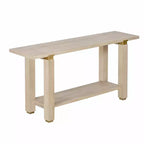 Console Minimaliste avec Rangement, Table d'Entrée en Bois avec Étagère Ouverte, Table de Couloir Style Ferme