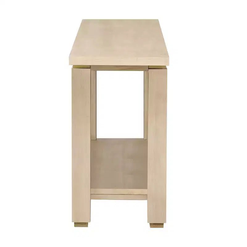 Console Minimaliste avec Rangement, Table d'Entrée en Bois avec Étagère Ouverte, Table de Couloir Style Ferme