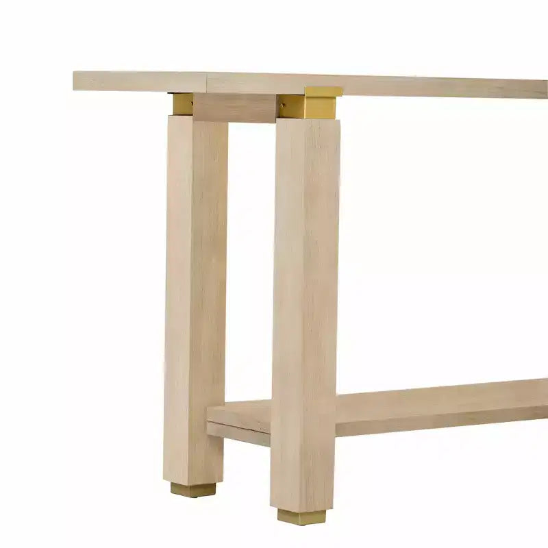Console Minimaliste avec Rangement, Table d'Entrée en Bois avec Étagère Ouverte, Table de Couloir Style Ferme