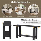Console Minimaliste avec Rangement, Table d'Entrée en Bois avec Étagère Ouverte, Table de Couloir Style Ferme
