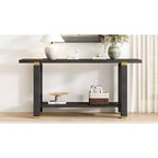 Console Minimaliste avec Rangement, Table d'Entrée en Bois avec Étagère Ouverte, Table de Couloir Style Ferme