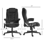 Fauteuil de bureau de direction 6 points chauffant, fauteuil de bureau de massage vibrant à dossier haut en velours