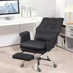 Fauteuil de bureau de direction en cuir PU, ergonomique et inclinable avec repose-pieds